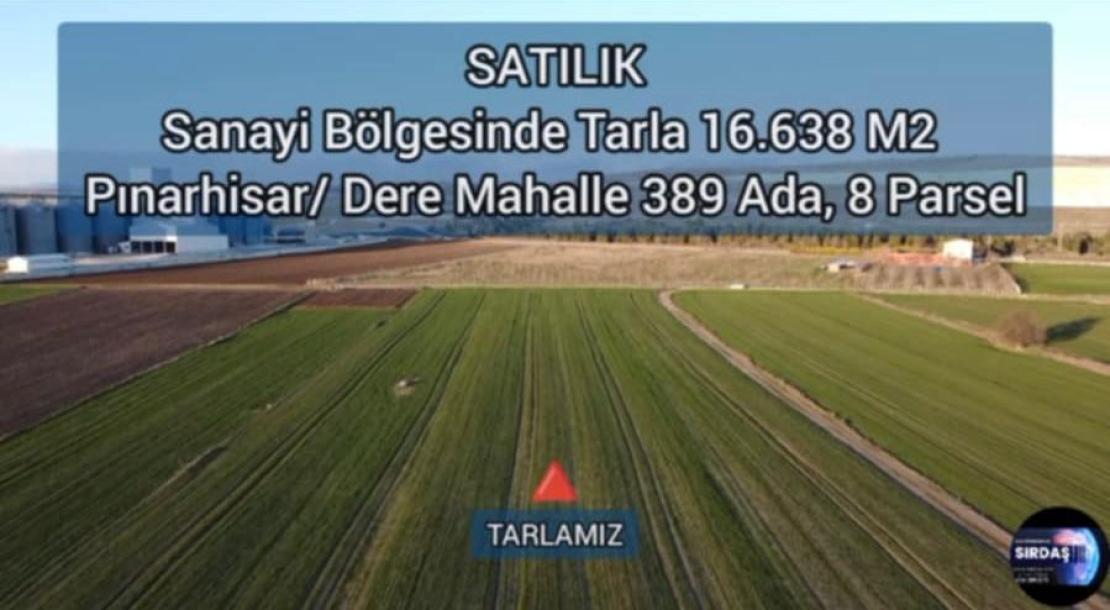 SATILIK 16638 M2 TARLA PINARHİSAR SANAYİ BÖLGESİNDE-1