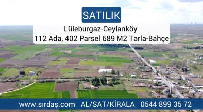 Sırdaş Gayrimenkulden Lüleburgaz Ceylanköyde Satılık Tarla 684M2